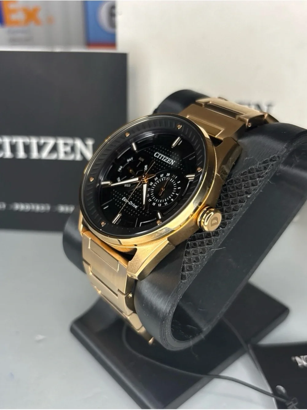Citizen Gold and Black Eco-Drive Men's Watch